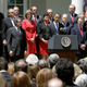 Obama announcing the new fuel efficiency standards in 2009. Photo: Getty